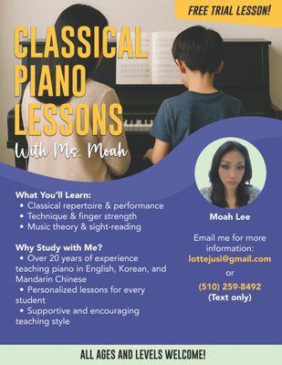 Moah Lee’s Piano Lesson