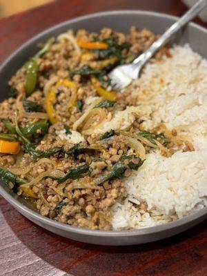 Thai Basil Chicken Ka-Pao
 AMAZING every time!