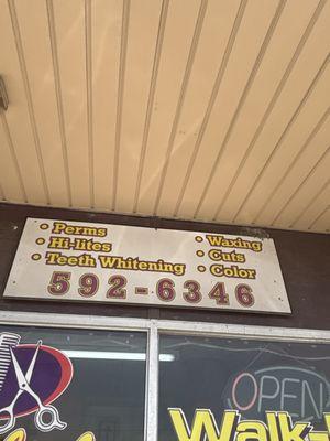 Perms, Hi-lites, Teeth Whitening, Waxing, Cuts and Color!