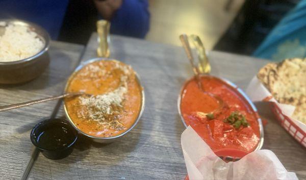 Chicken tikka masala & lamb curry