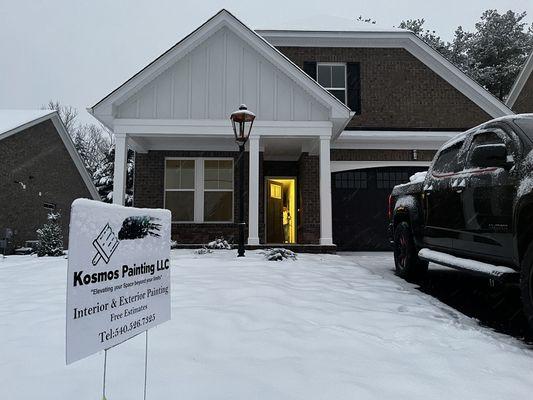 It's Winter time but we still do Painting!!! Call or text for your free Interior Painting Estimate, 540-526-7325