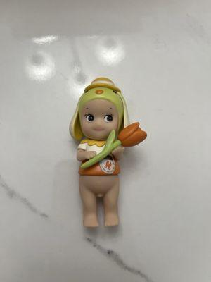 FAKE sonny angel and you can clearly tell by the terrible paint job. Blind boxes weren't even sealed with plastic.