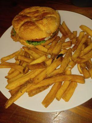 Cheeseburger Made to Perfection for $5 Steak fries are delicious