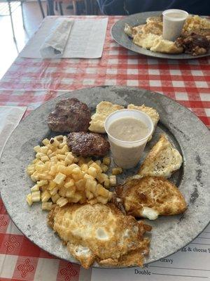 Sissy's special with local sausage.