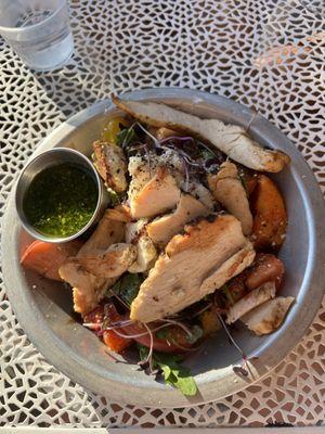 Burrata salad add chicken