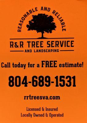 R&R Tree Service and Landscaping