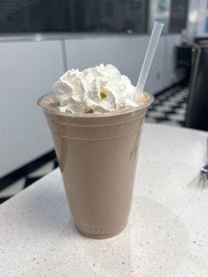Chocolate malted milk shake