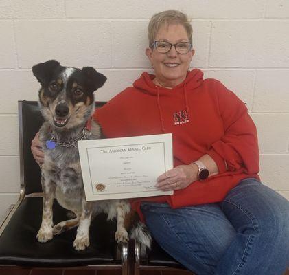 Libby received her AKC BIASIC CGC Certification.