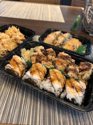 More rolls, take out.