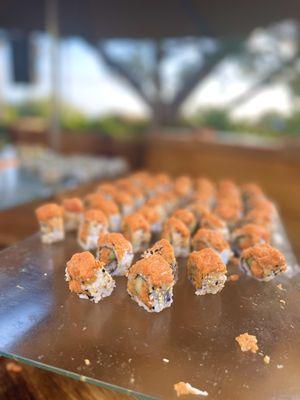 How many is too many to take on your turn? Luckily these kept being made fresh and replenished so I didn't have to fight anyone for more