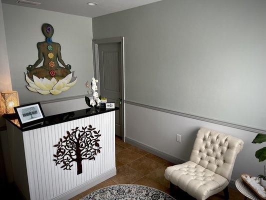 Our front lobby, here at Kneading Relief.