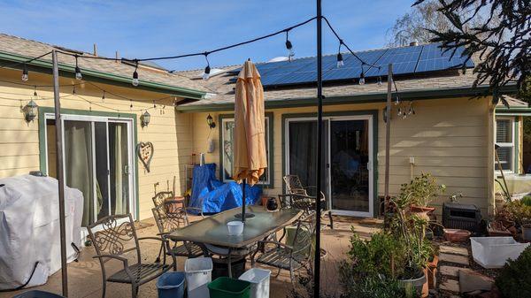 Our back patio is still without the promised sunroom.