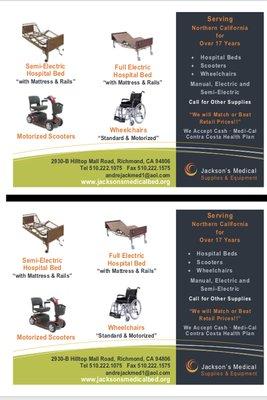 Jackson Medical Services Supplies and Equipment