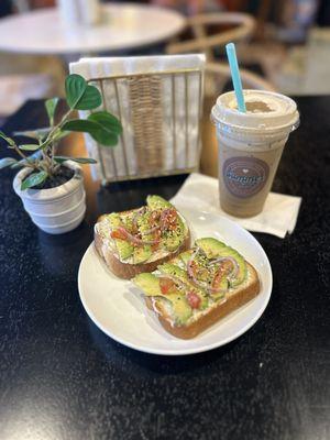 Avocado toast and the fireside cold brew! Both delicious!!