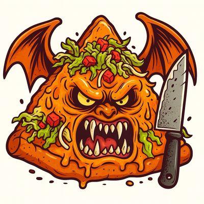 Taco pizza monster in my meal