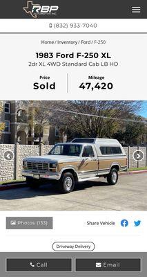 Andy, step up and address your mistake! I bought this beautiful truck only to find that it was misrepresented. I was lied to.