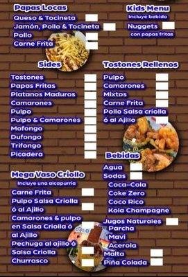 Las Criollas Del Otoao * Food Truck Menu Page 2 of 2