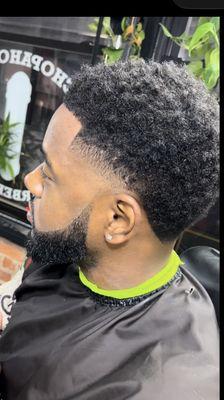 High taper and beard trim