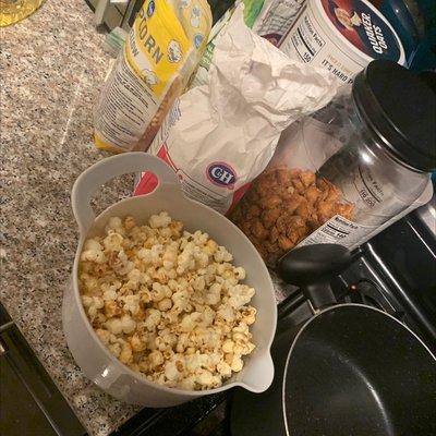 Over the stove Kettle Corn
