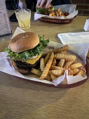Double Cheeseburger with fries
