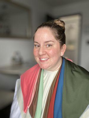 In her session, we created multiple looks for work travel to show confidence for meetings!