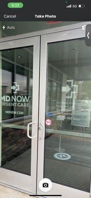 A screen shot picture so you can see the time at the top left and the doors locked and closed.