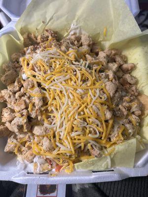 Super Nachos with chicken. They were delicious!