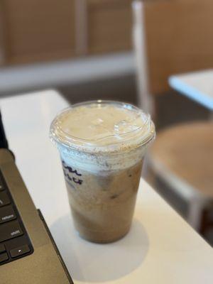 Oat cereal latte with cloud