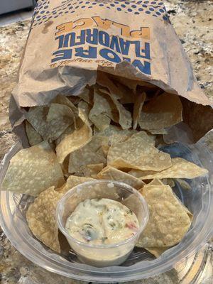Chips and 3-Cheese Queso