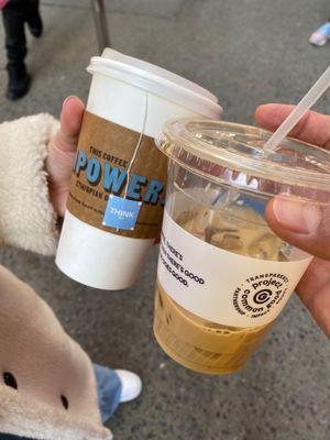 Iced Latte! (And tea in a cup)