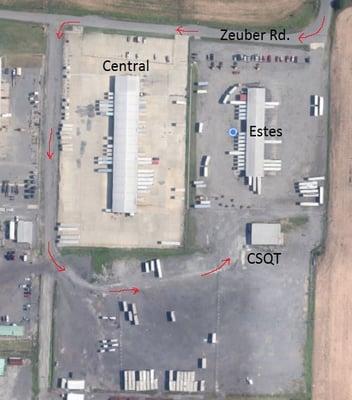 Directions to our shop from Zeuber Rd