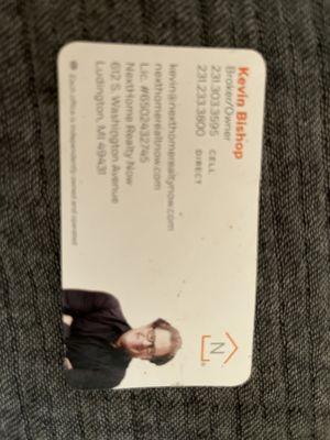 Kevin bishop business card