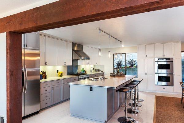 Repainted cabinets made a huge improvement getting this house ready for sale.