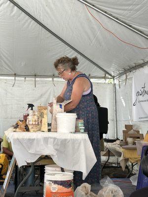 Suzanne Horner giving demonstration