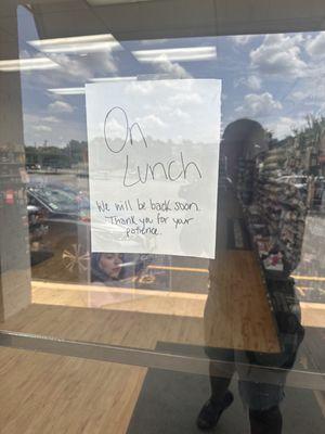 Are they serious... sign was on here for about 2 hours