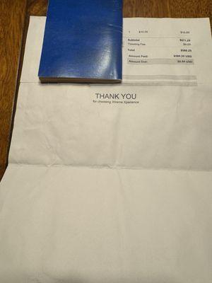 580.25 for nothing. I never got to drive the Lamborghini ......