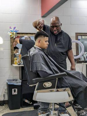 Completely involved in detail.