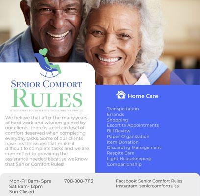 Senior Comfort Rules