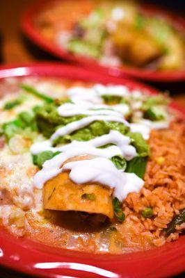 Lobster and shrimp enchiladas