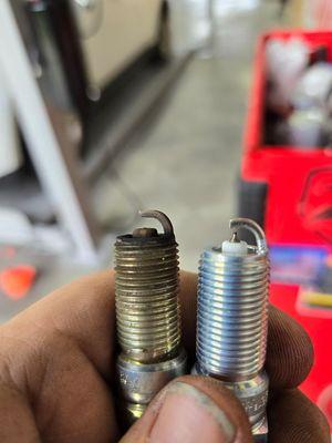 New Spark Plugs. New vs. Old