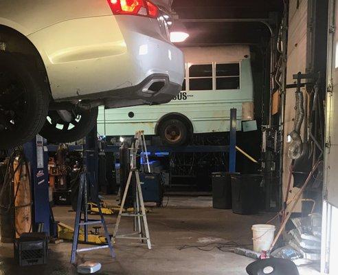 An impressive lift that could even handle my short bus.