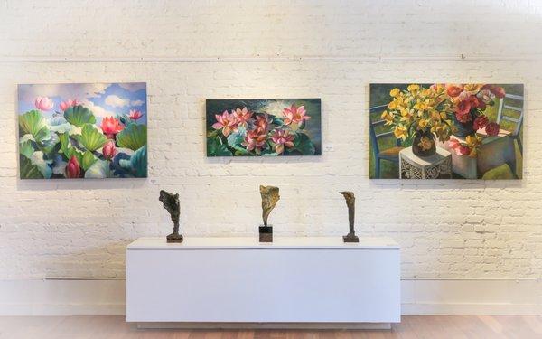 Featured: paintings by Germana Frederico & sculpture by Ernest Caballero