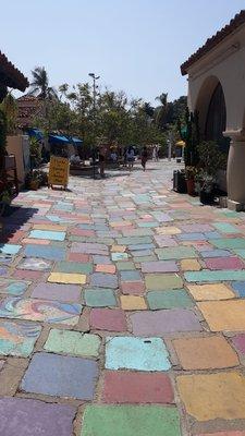 Entrance into Spanish Village with in Balboa Park. 37 art studios of all genres.