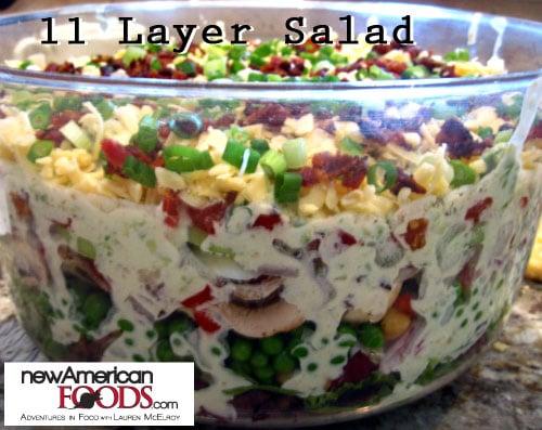 11 Layer Salad - a twist on a classic with cumin dressing