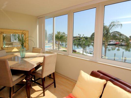 You can see out of the windows in the photographs of my listings.