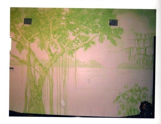 Monochromatic Banyon Tree Mural