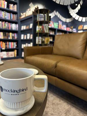 Quaint little local bookstore, they have coffee and wine available to go along with a nice selection of books. Love the atmosphere!!!