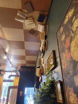 More decor on the wall and ceiling