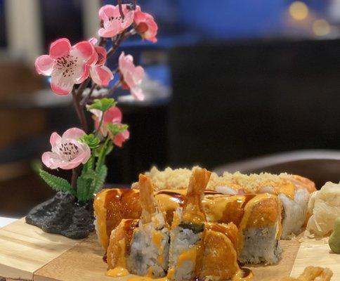 Rolls from the all you can eat menu.