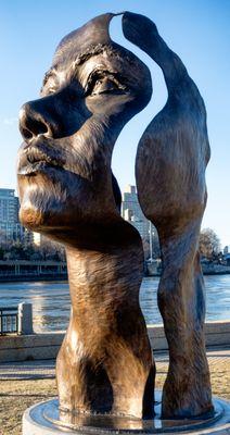 "The Girl Puzzle" Monument honoring Nelly Bly, by Amanda Matthews